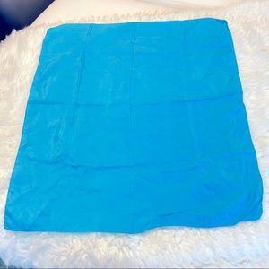 Vintage Griffin Reine Seide Blue Square Wrap Scarf 24x26
